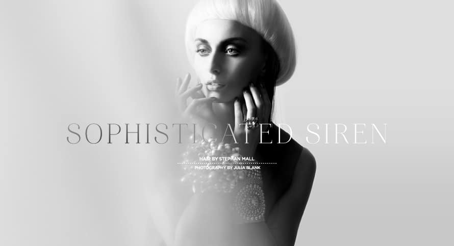 Sophisticated Siren Hair:StephanMall Photo: JuliaBlank MakeUp:SuzanaSantalab. Styling:Jeanna Styling